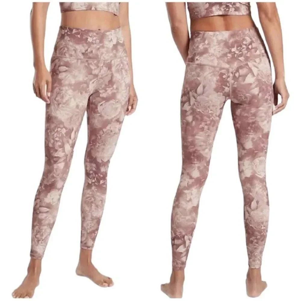 Athleta Elation Printed Tight High Rise Leggings Floral Pink S